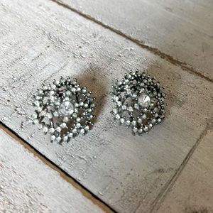 Silver spiral earrings